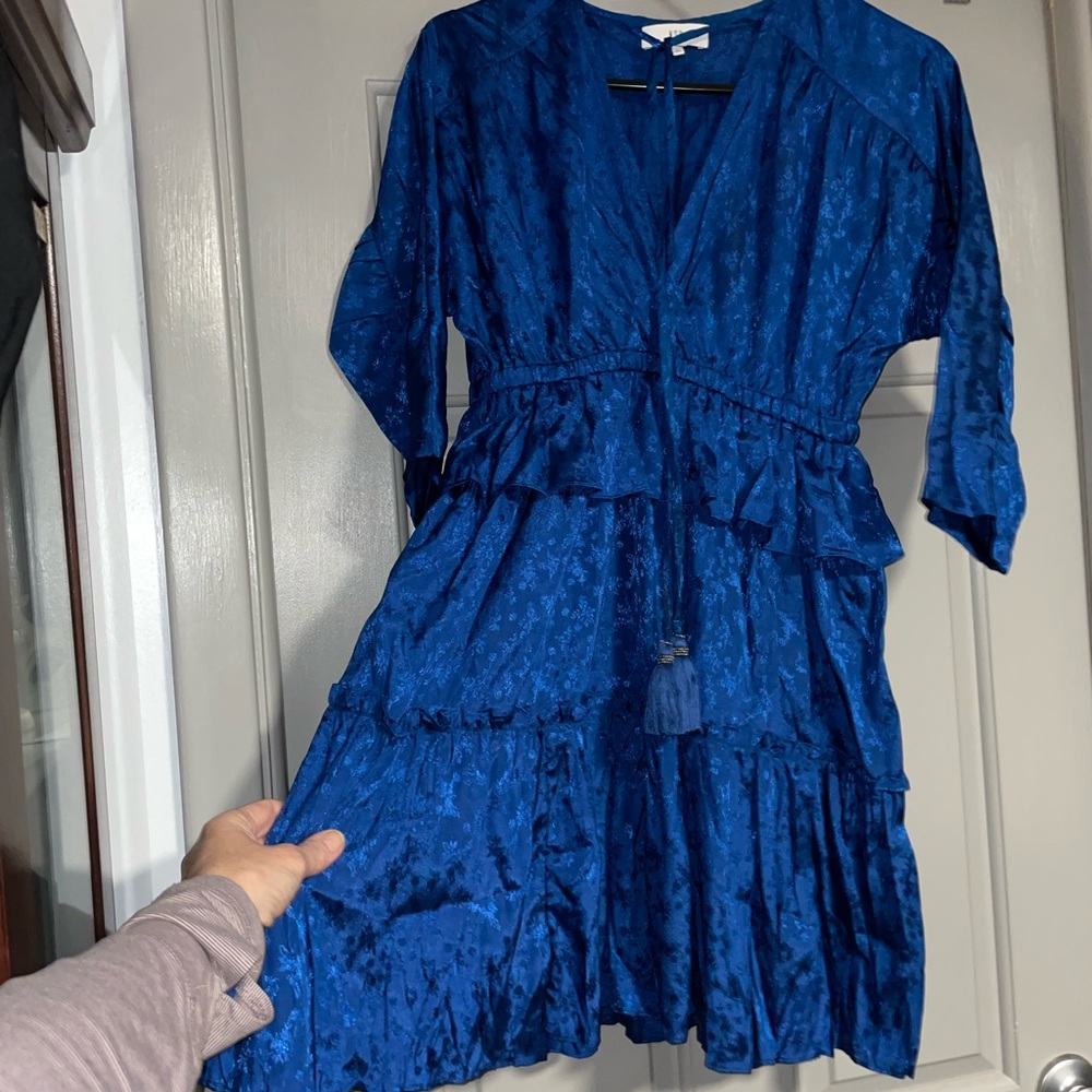 Gorgeous Silky Ruffle Dress. Lined. MUST BE BUNDLED
